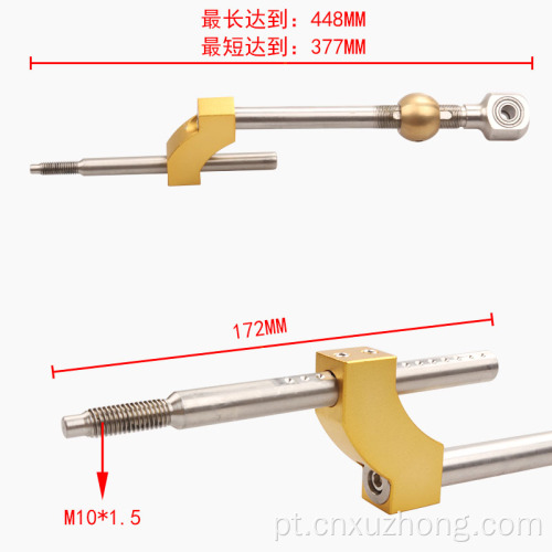 Altura ajustável de dobra dupla estender short shifter totalmente ajustável preto shifter shifter estender